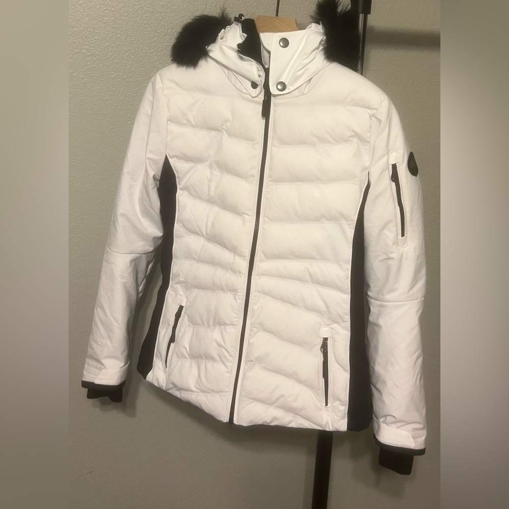 NILS Women's White and Black Ski Jacket
